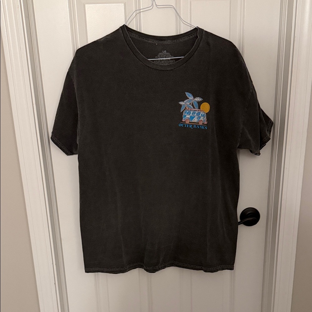 PacSun Dark Gray Outer Banks Graphic Short Sleeve Tee